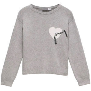 Mint Velvet Grey Cotton Blend Heart Jumper